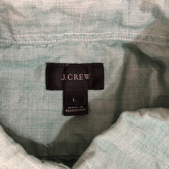 J. Crew Shirt Mens Large Green Casual Collar Button Down Outdoor Gorpcore Preppy - Picture 6 of 9
